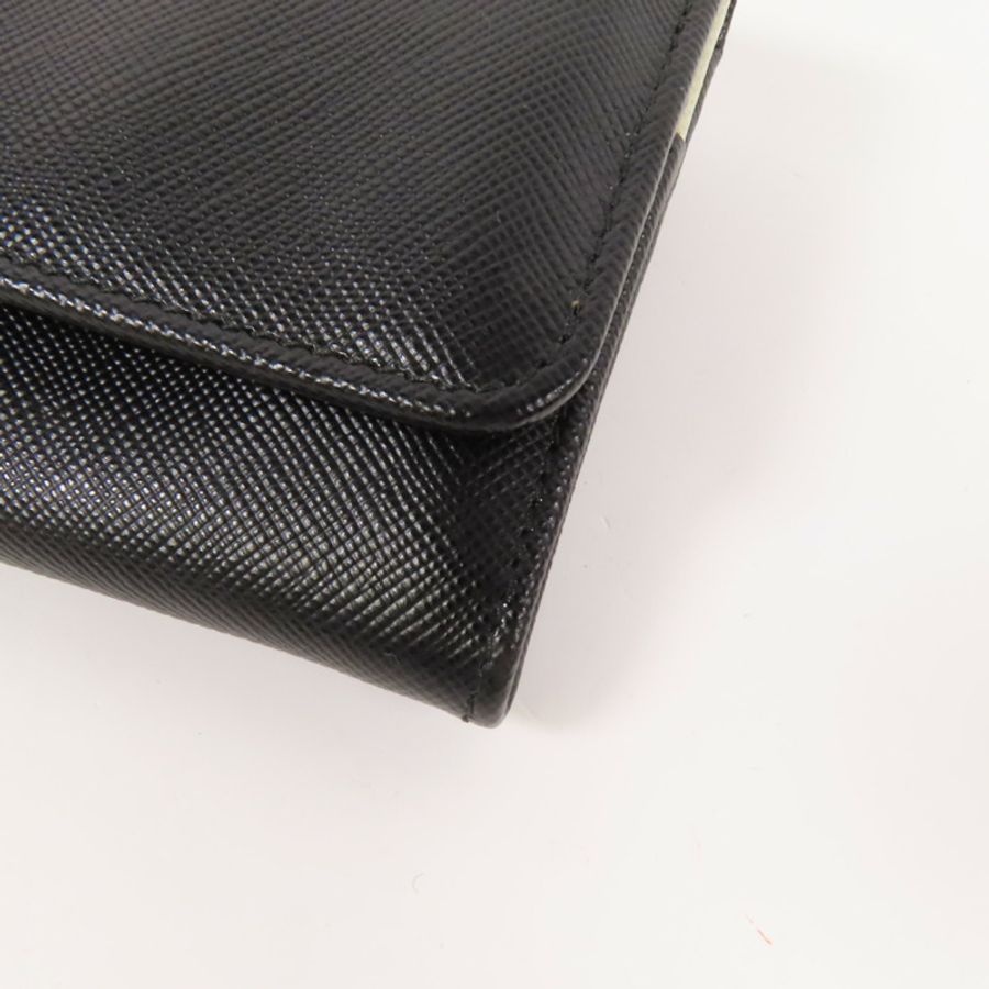 PRADA Saffiano皮革Long Wallet金扣長錢包-7