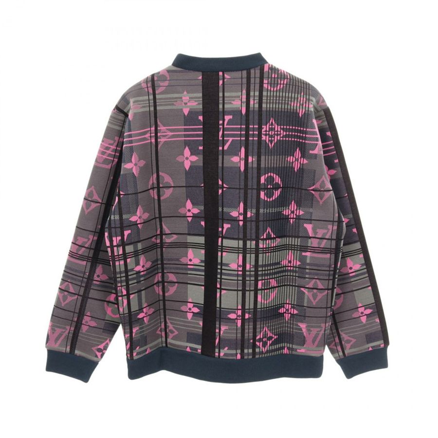 LOUIS VUITTON 字母提花運動衫 1A8POM 棉質 灰色 粉紅色 多色 二手 男士 LV-1