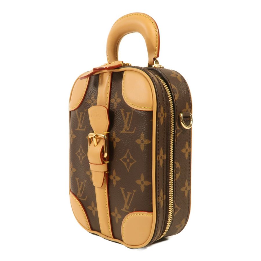 LOUIS VUITTON 【激減優惠】Monogram Valisette Vertical金扣手挽肩背兩用袋棕色-2