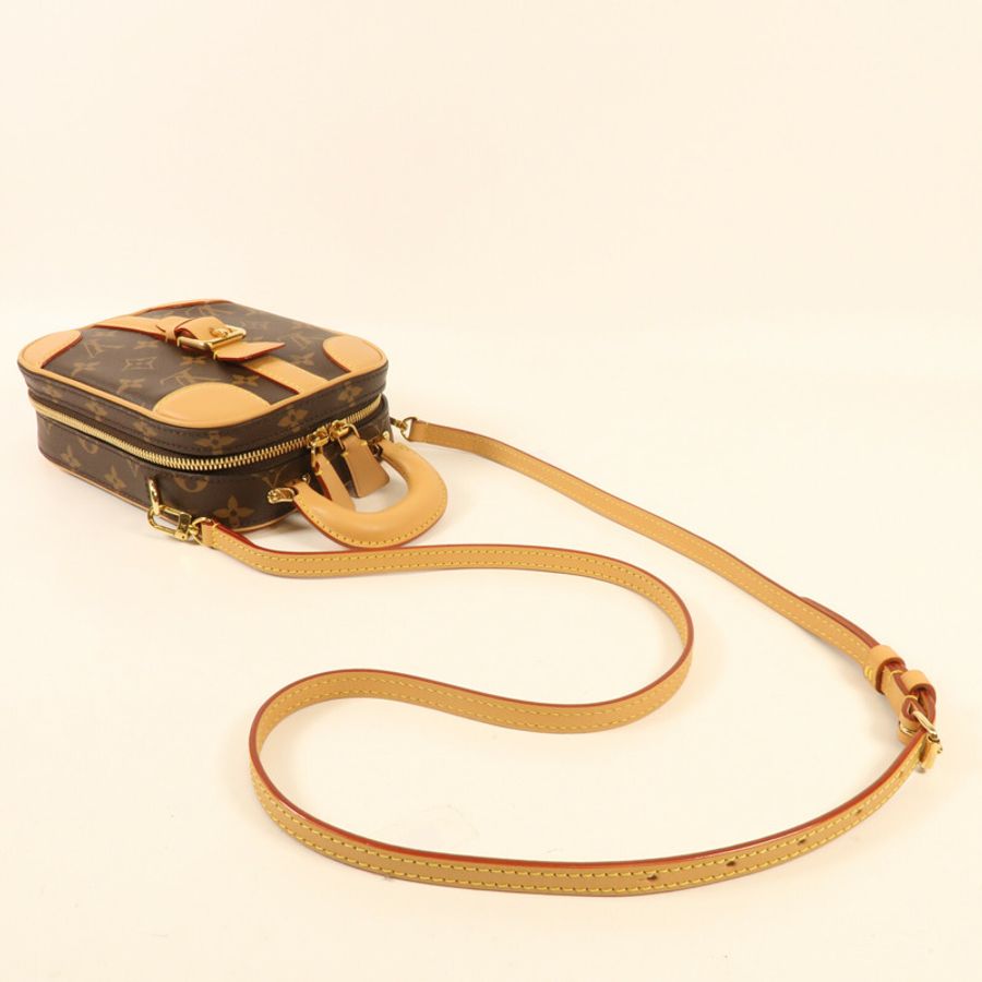 LOUIS VUITTON 【激減優惠】Monogram Valisette Vertical金扣手挽肩背兩用袋棕色-4