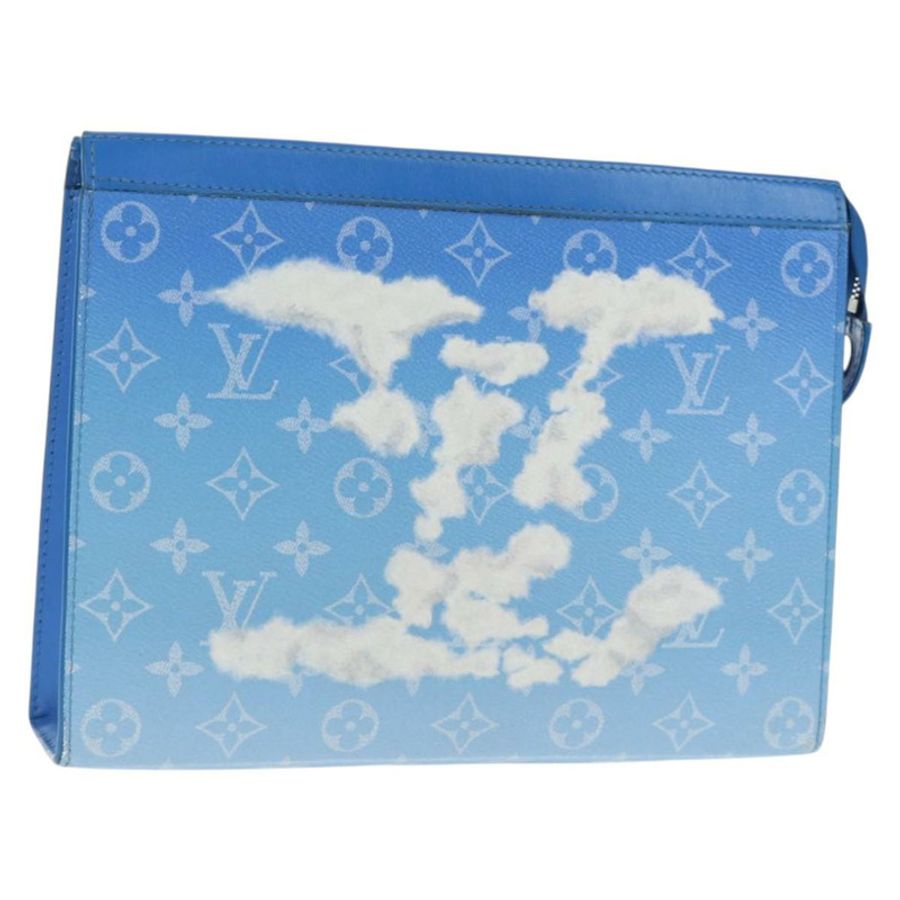 【日本直送】路易威登 Monogram Crows Pochette Voyage 手袋 藍白配色 M45480 正品 140129M-0