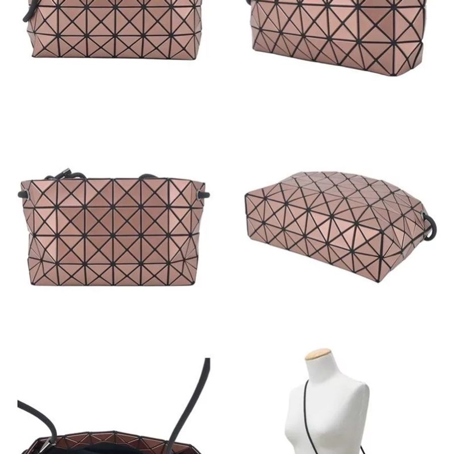 ISSEY MIYAKE 三宅一生 BAOBAO 4x8 LOOP亮面斜背包- 古銅色豆腐包-3