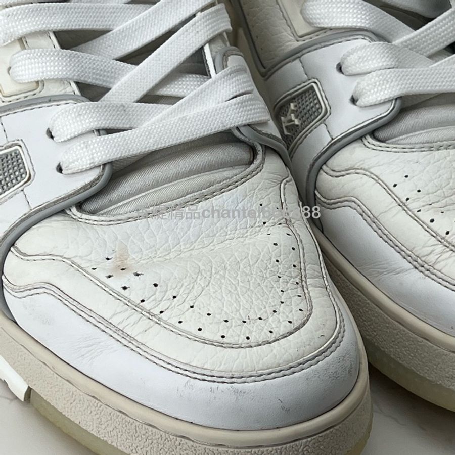 💗香緹國際精品💗 458 LV Trainer 白水泥 運動鞋 uk:8-6