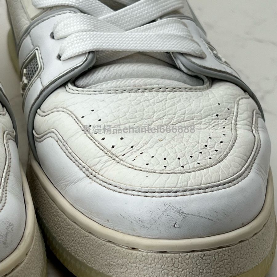 💗香緹國際精品💗 458 LV Trainer 白水泥 運動鞋 uk:8-7