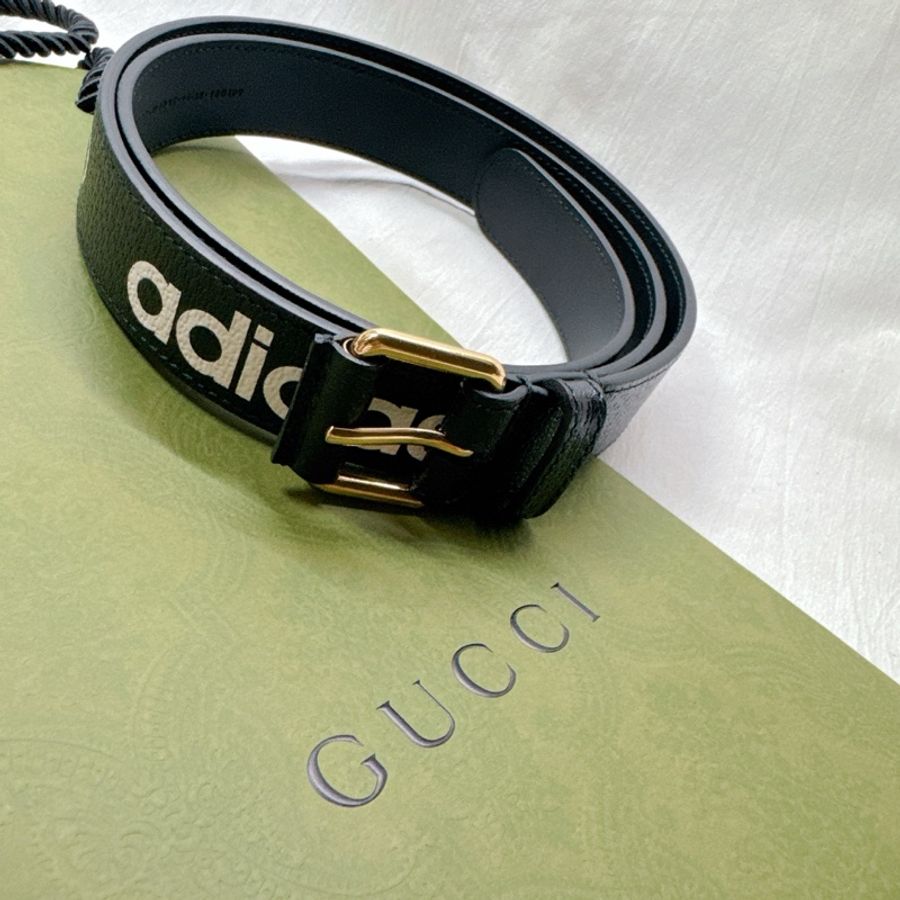 Gucci x adidas聯名款黑色皮帶-6