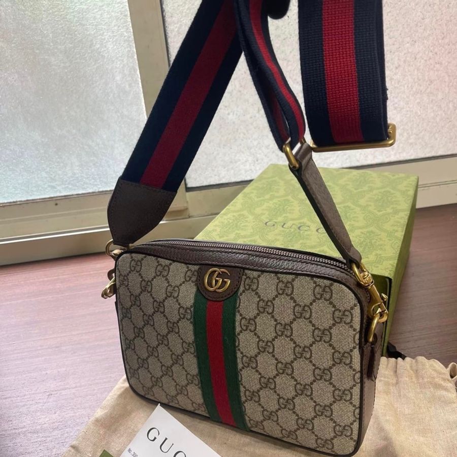 (已售出勿下單)近新閒置品_GUCCI OPHIDIA 綠紅綠 經典斜背包/相機包_台灣購證-5