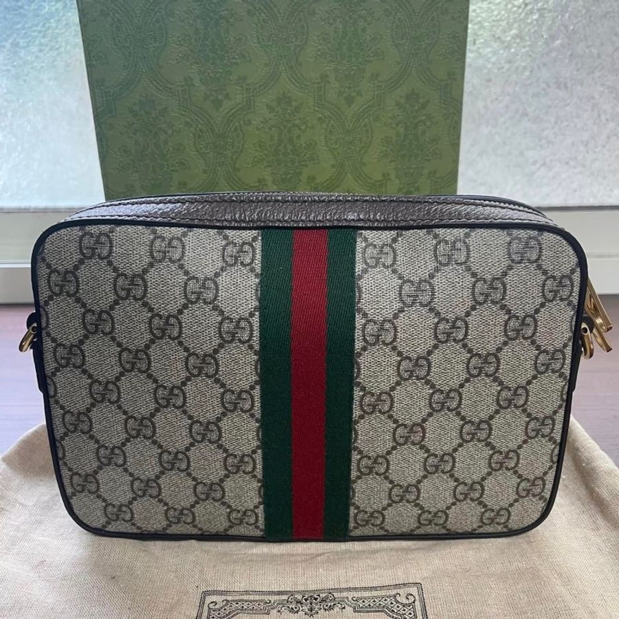 (已售出勿下單)近新閒置品_GUCCI OPHIDIA 綠紅綠 經典斜背包/相機包_台灣購證-7