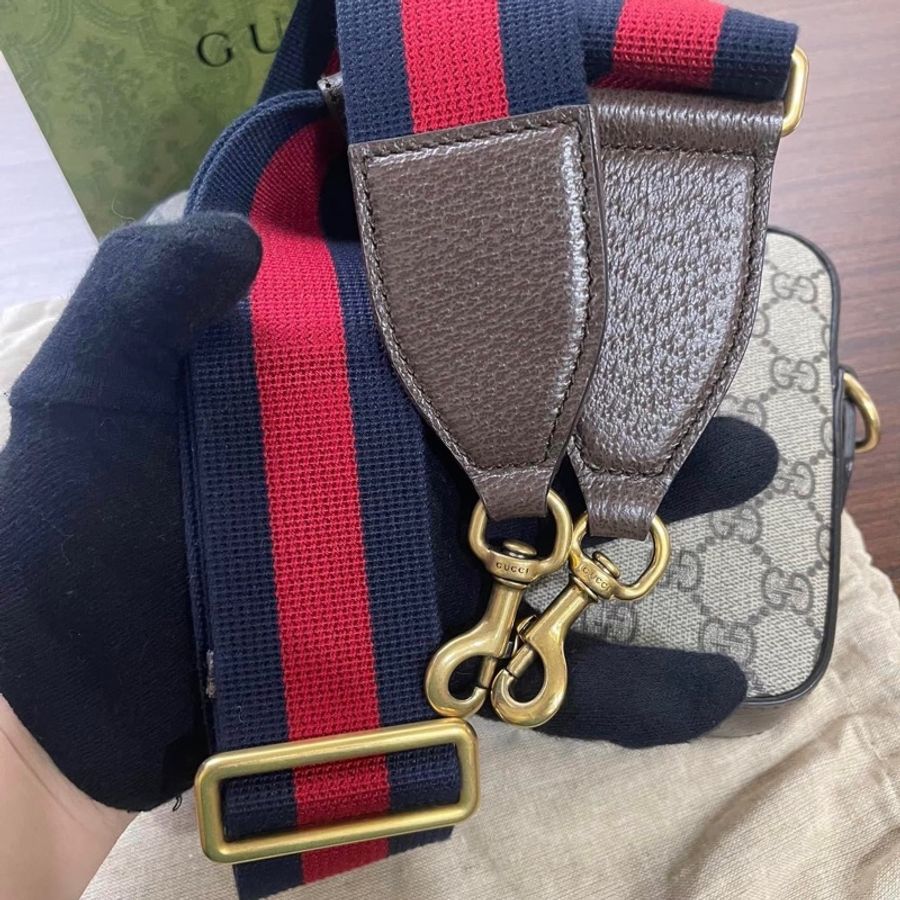 (已售出勿下單)近新閒置品_GUCCI OPHIDIA 綠紅綠 經典斜背包/相機包_台灣購證-13