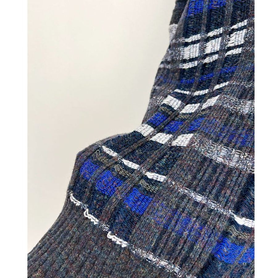 3.1 PHILLIP LIM 深藍小立領格紋毛呢毛衣 36/S/M-7