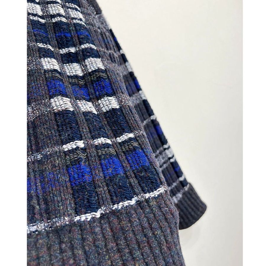 3.1 PHILLIP LIM 深藍小立領格紋毛呢毛衣 36/S/M-9
