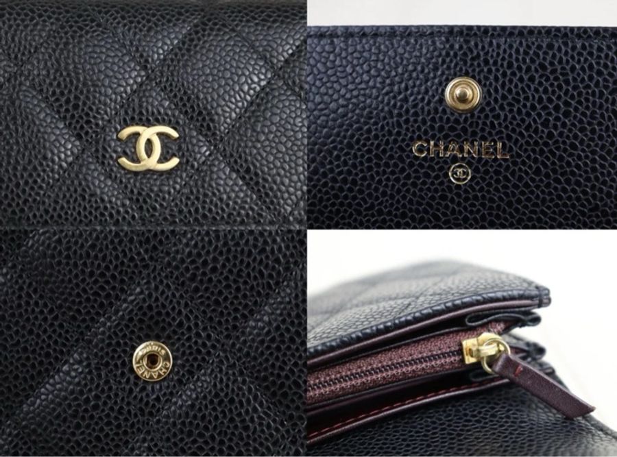 「JL精品代購」97新 Chanel 香奈兒 翻蓋荔枝牛皮長夾-7