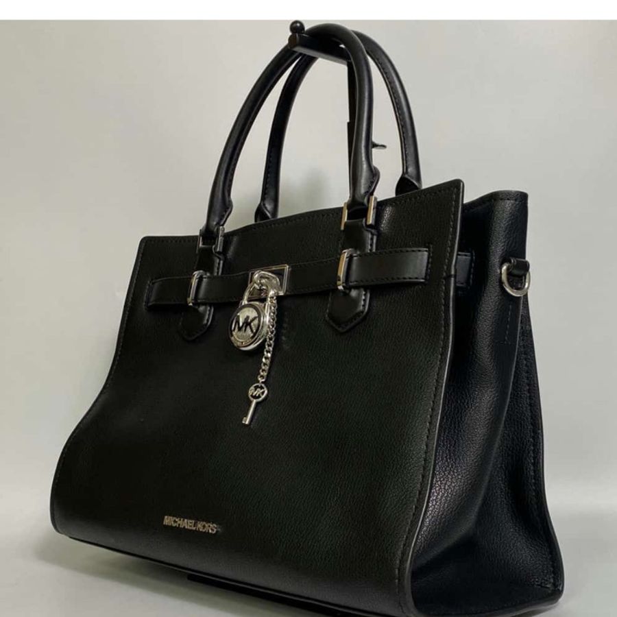 【Michael Kors】Hamilton鎖頭吊飾手提/肩背兩用包-0