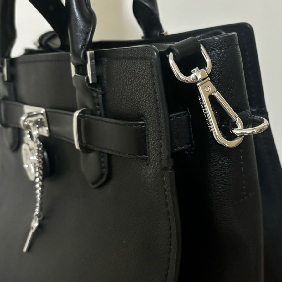 【Michael Kors】Hamilton鎖頭吊飾手提/肩背兩用包-5
