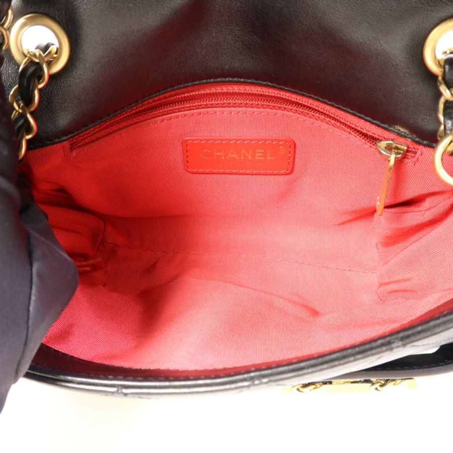 CHANEL 牛皮皮革Enchained Flap Bag金扣鏈帶肩背袋-5