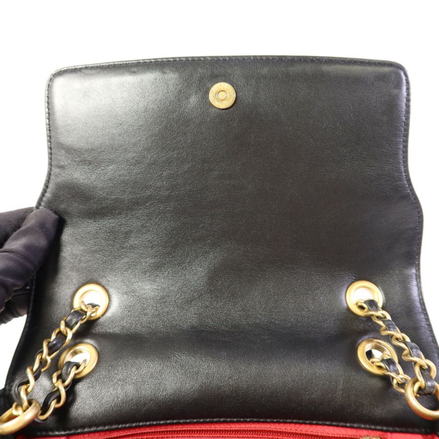 CHANEL 牛皮皮革Enchained Flap Bag金扣鏈帶肩背袋-6