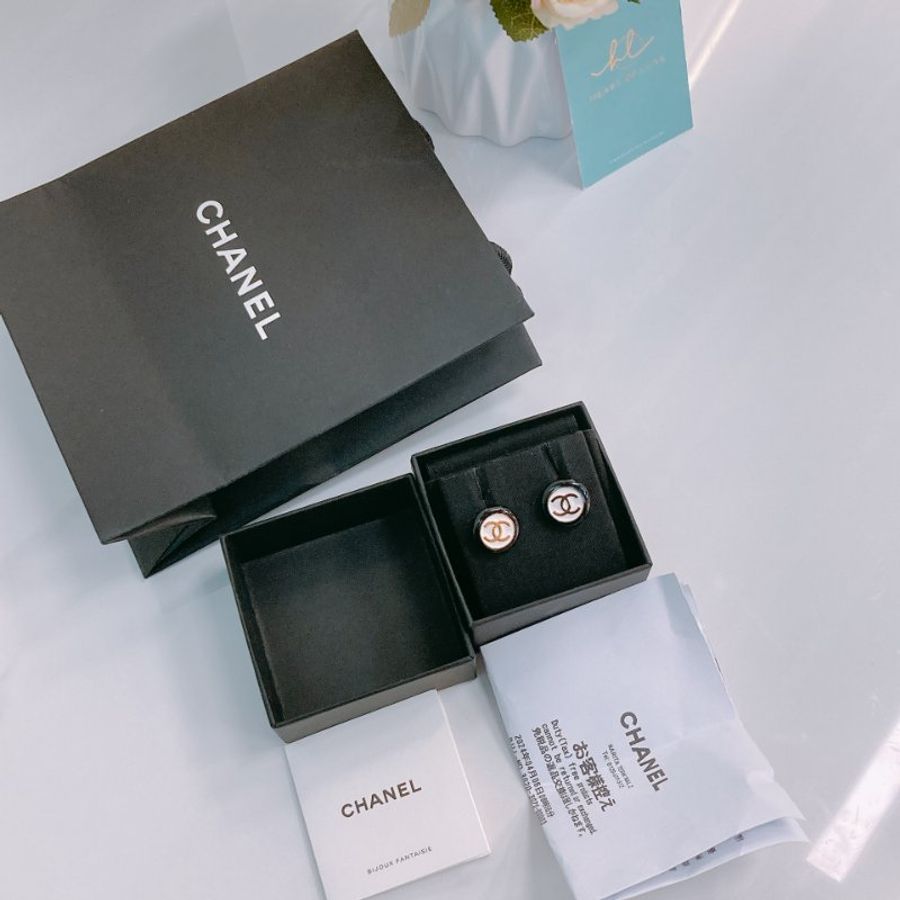 MS0343 Chanel 香奈兒 經典黑白拼色 CC Circle Black and White x GHW-8