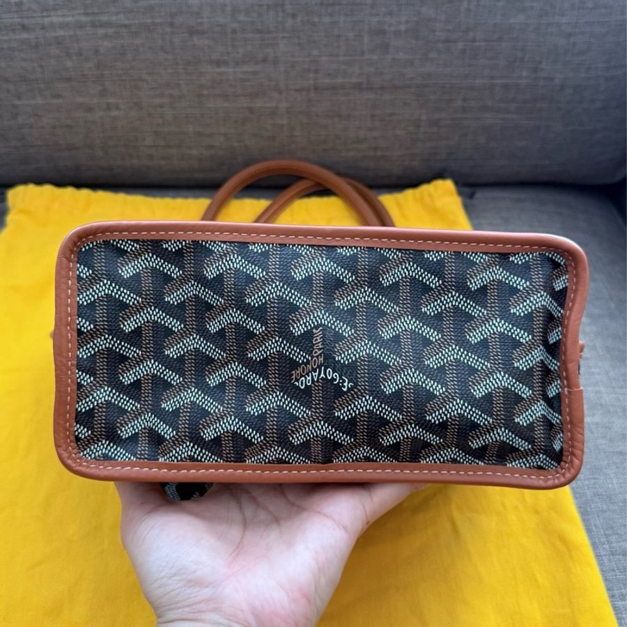 ✨【Goyard 】Anjou Mini tote bag 經典咖啡棕色(二手極新)-12