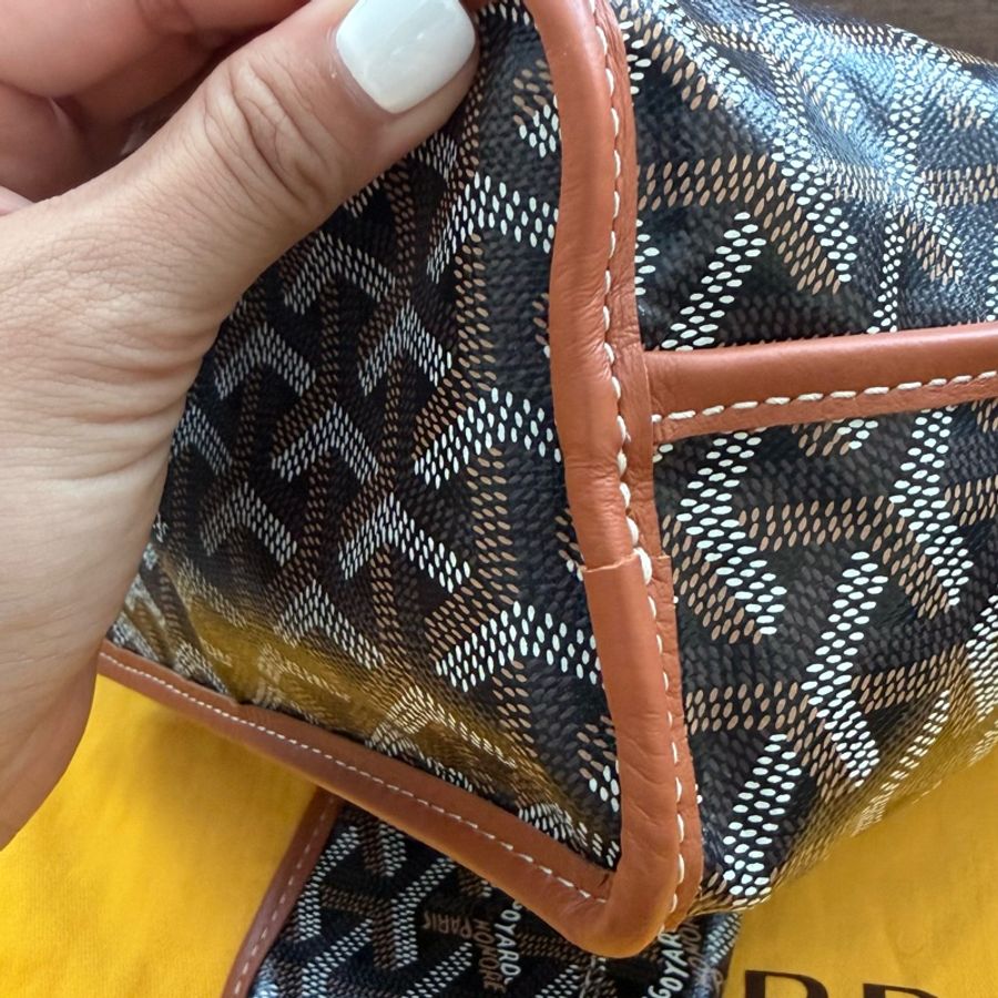 ✨【Goyard 】Anjou Mini tote bag 經典咖啡棕色(二手極新)-19