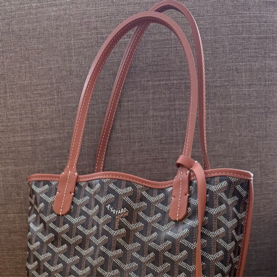 ✨【Goyard 】Anjou Mini tote bag 經典咖啡棕色(二手極新)-26