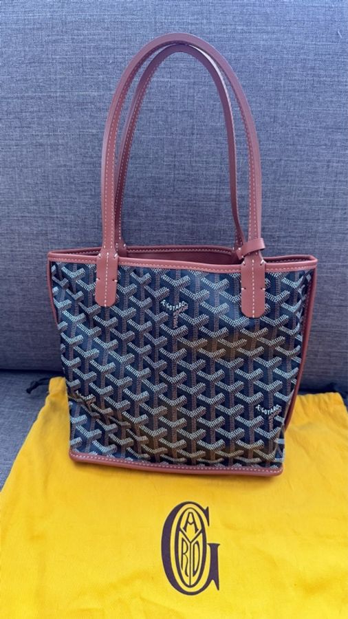 ✨【Goyard 】Anjou Mini tote bag 經典咖啡棕色(二手極新)-10