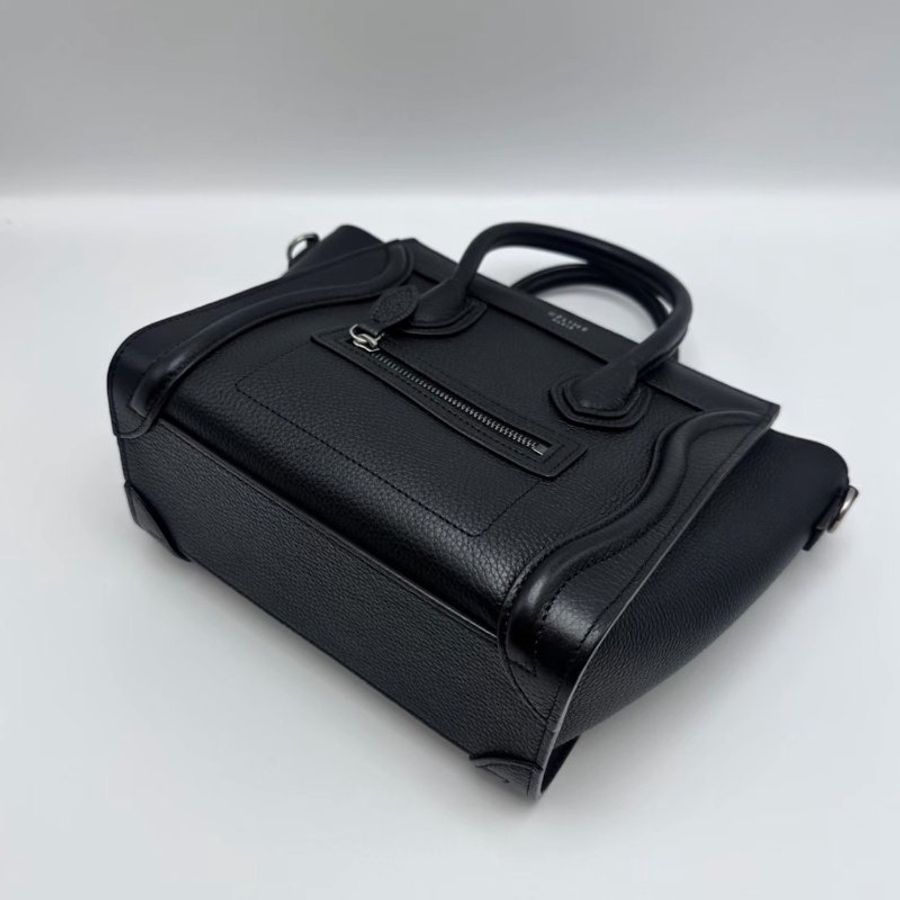 CELINE 黑色Luggage Nano手提背笑臉包20*21*10 98新配件塵袋-1