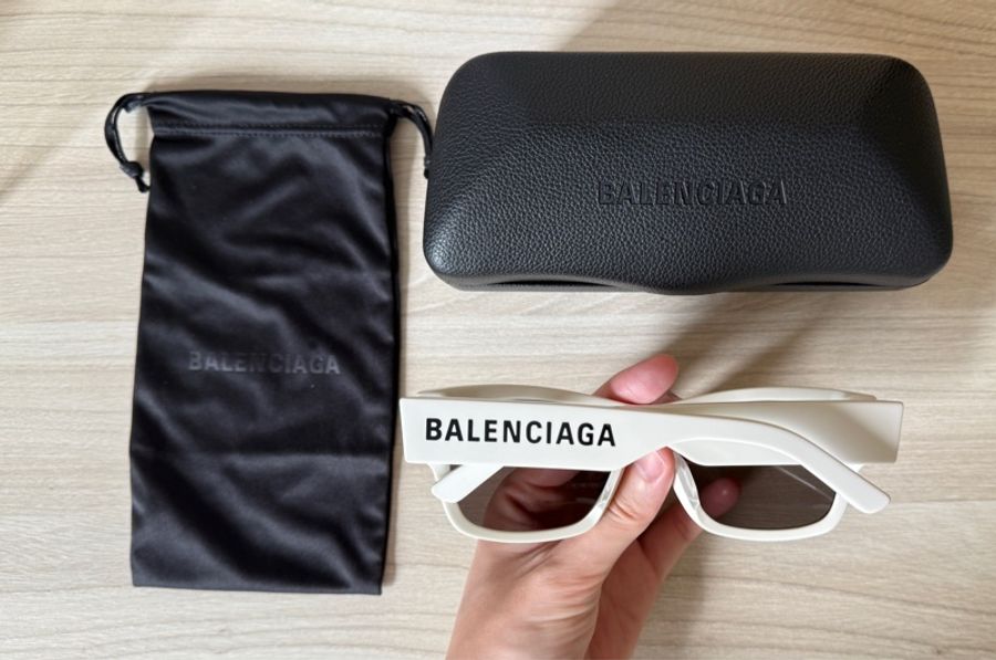 Balenciaga BB0262SA Asian Fit 003 白色太陽眼鏡-3