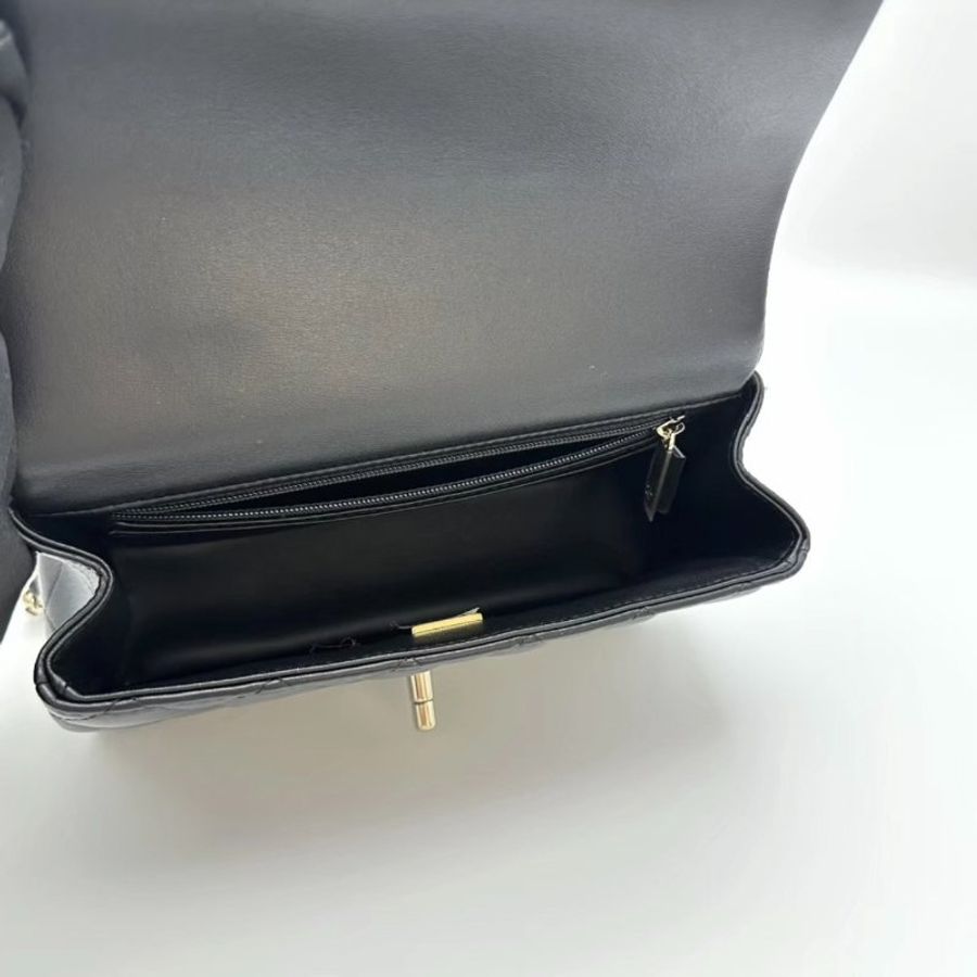 CHANEL 限量獅子頭黑金cf大mini手提包20*12*6 全新閒置配件盒子塵袋-1