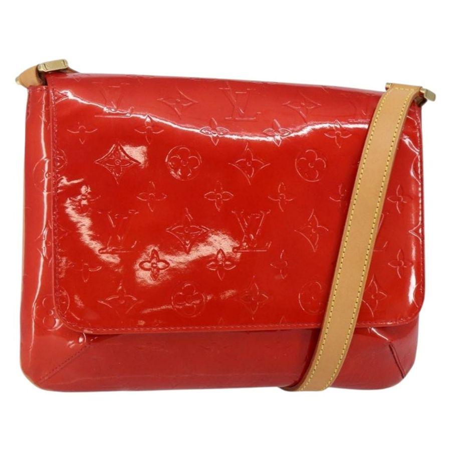 【日本直送】路易威登 Monogram Vernis Thompson Street 手袋 紅色 M91094 LV Auth hk3043-0