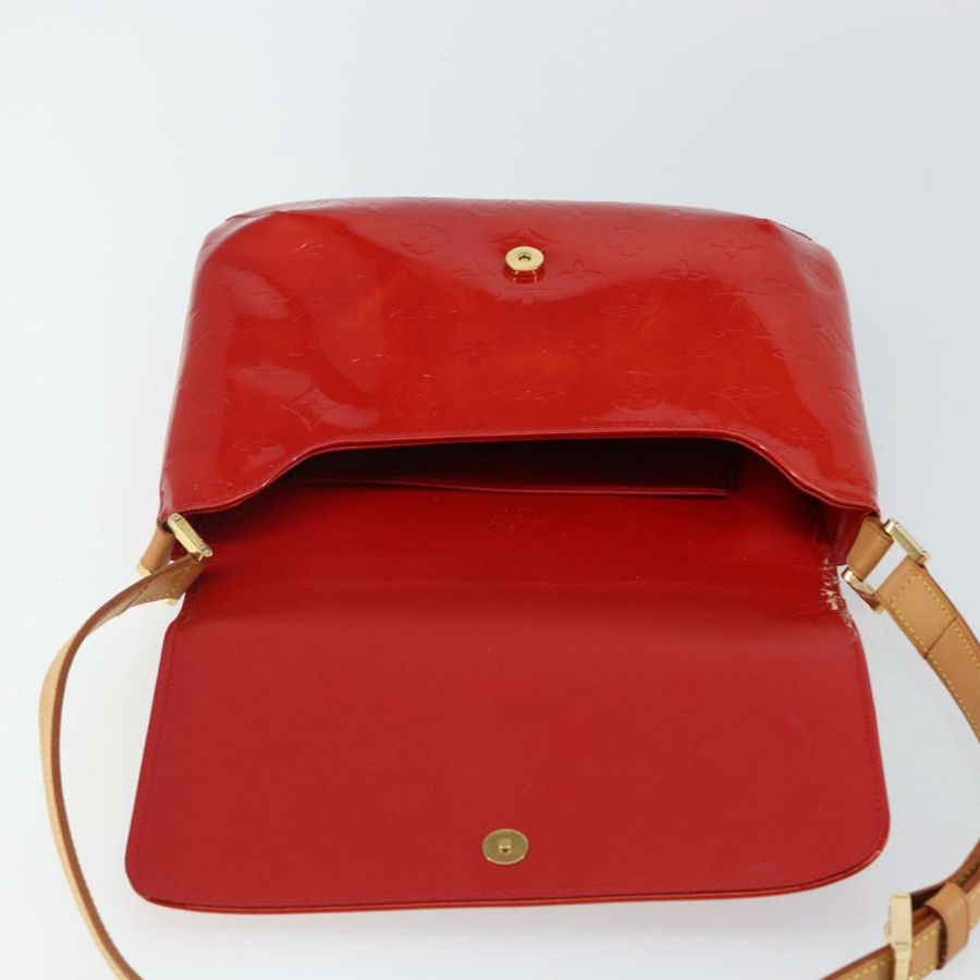 【日本直送】路易威登 Monogram Vernis Thompson Street 手袋 紅色 M91094 LV Auth hk3043-17