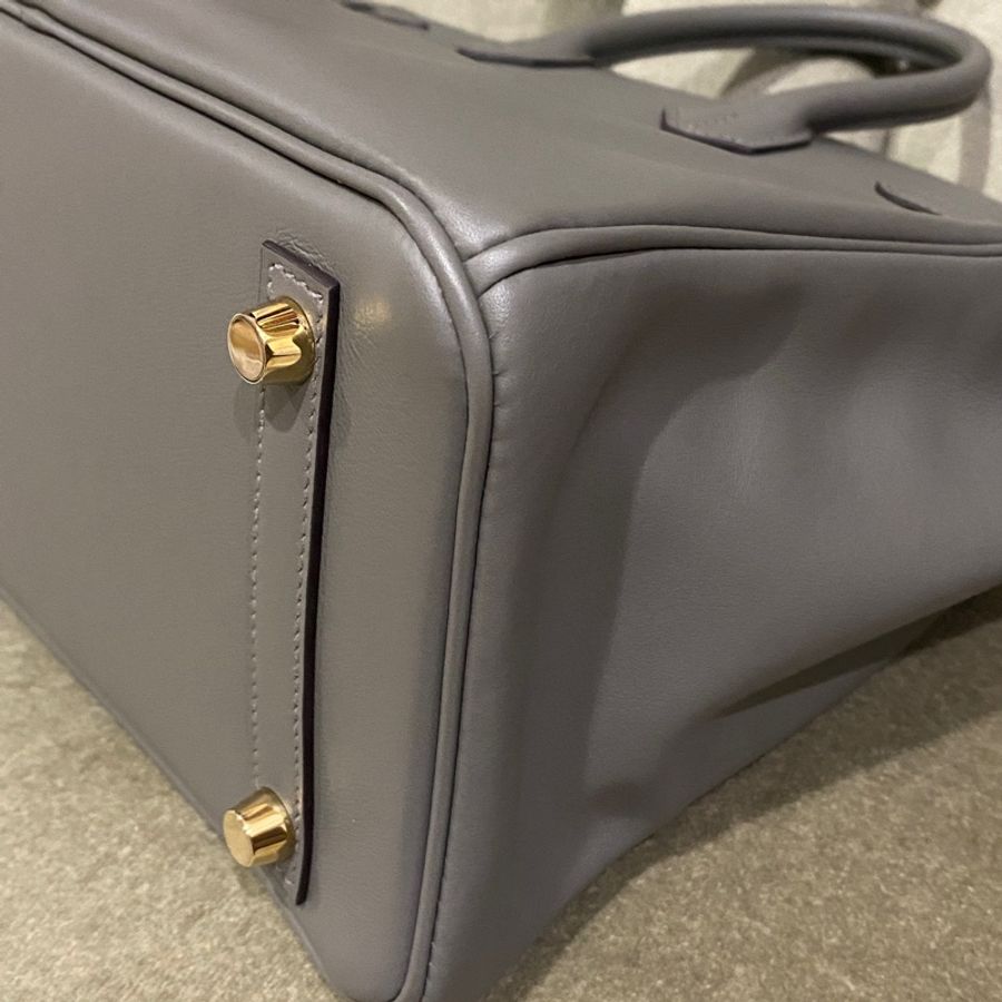 HERMES birkin 25 積雨雲灰 OL 金釦 B刻 2023年抱出-8