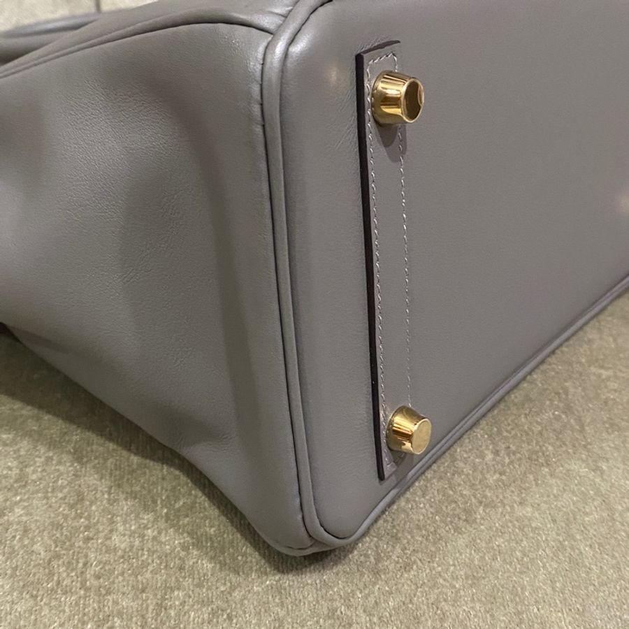 HERMES birkin 25 積雨雲灰 OL 金釦 B刻 2023年抱出-9