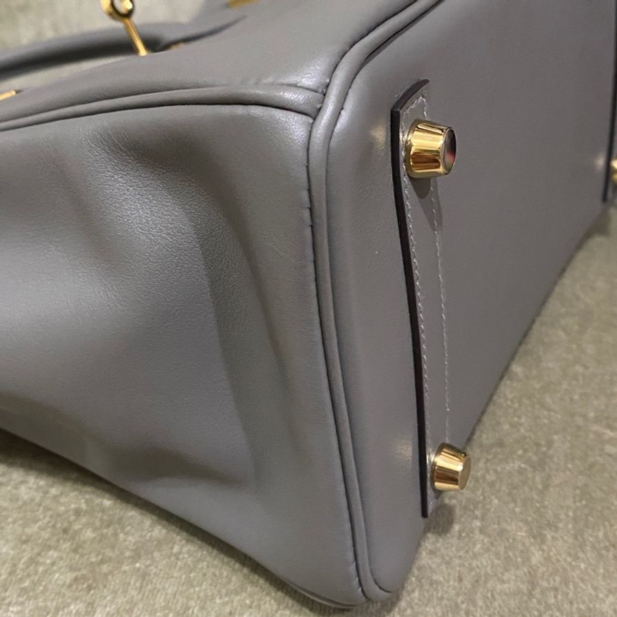 HERMES birkin 25 積雨雲灰 OL 金釦 B刻 2023年抱出-10