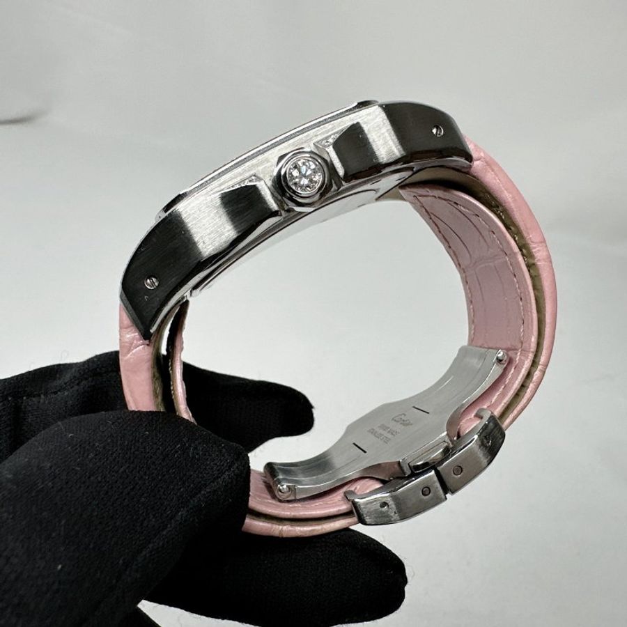 Cartier 卡地亞 Santos 100山度士精鑲鑽錶-6