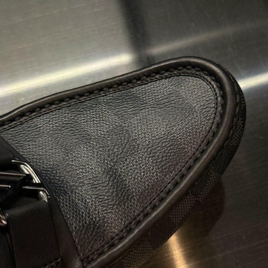正品 LV 新款 黑灰 棋盤格 hockenheim 莫卡辛便鞋 豆豆鞋 休閒鞋 8號-4
