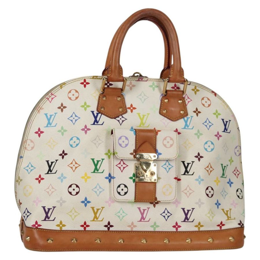 【日本直送】路易威登 Monogram Multicolor Alma GM 手提包 白色 M40441 LV 正品 141457V-0