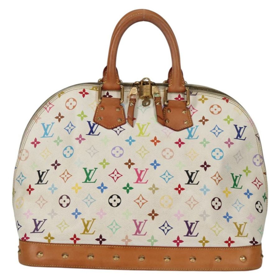 【日本直送】路易威登 Monogram Multicolor Alma GM 手提包 白色 M40441 LV 正品 141457V-1