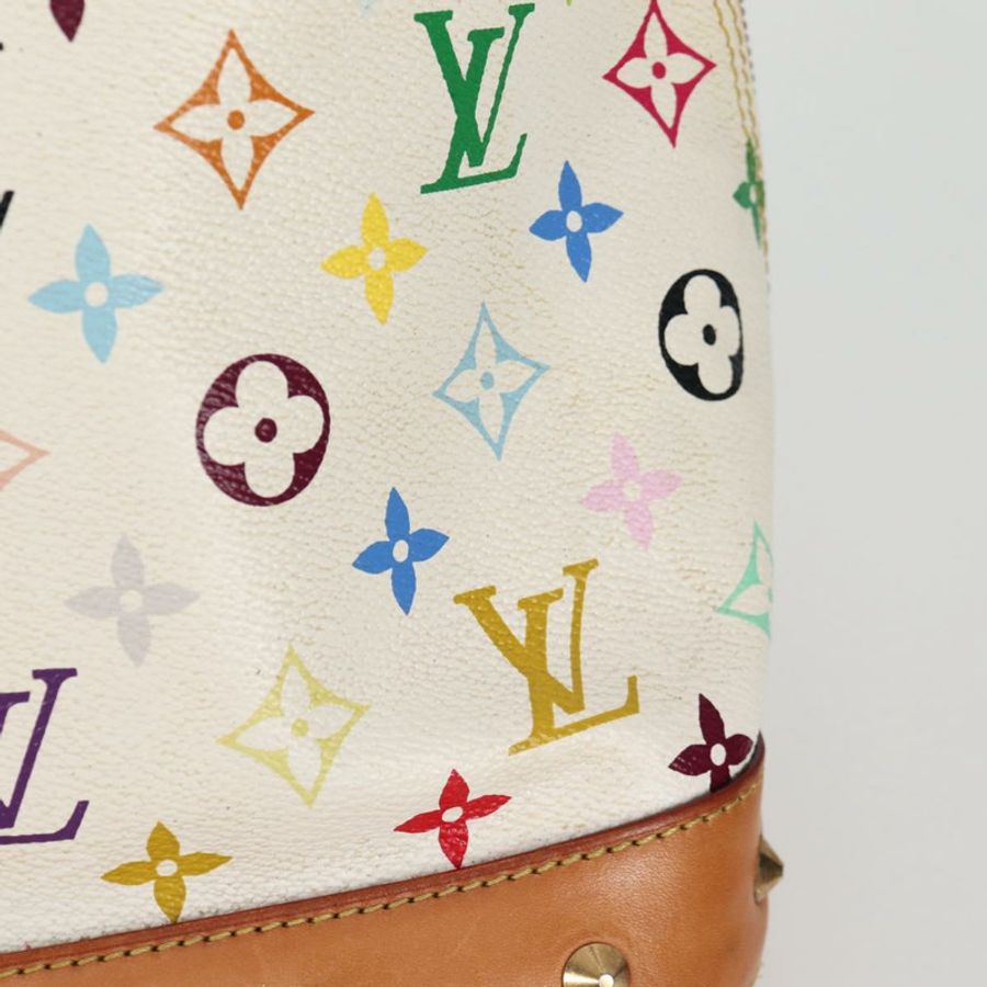 【日本直送】路易威登 Monogram Multicolor Alma GM 手提包 白色 M40441 LV 正品 141457V-7