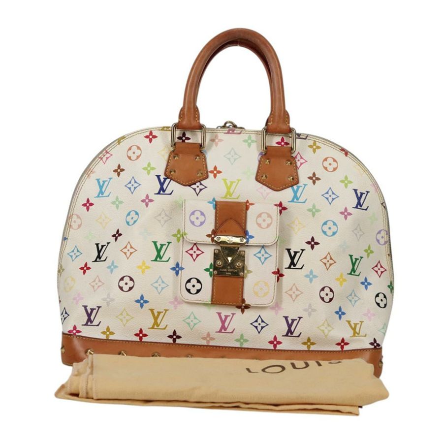 【日本直送】路易威登 Monogram Multicolor Alma GM 手提包 白色 M40441 LV 正品 141457V-11