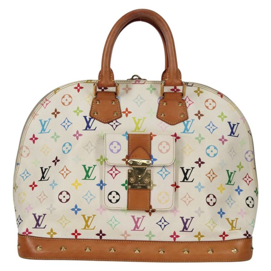【日本直送】路易威登 Monogram Multicolor Alma GM 手提包 白色 M40441 LV 正品 141457V-12
