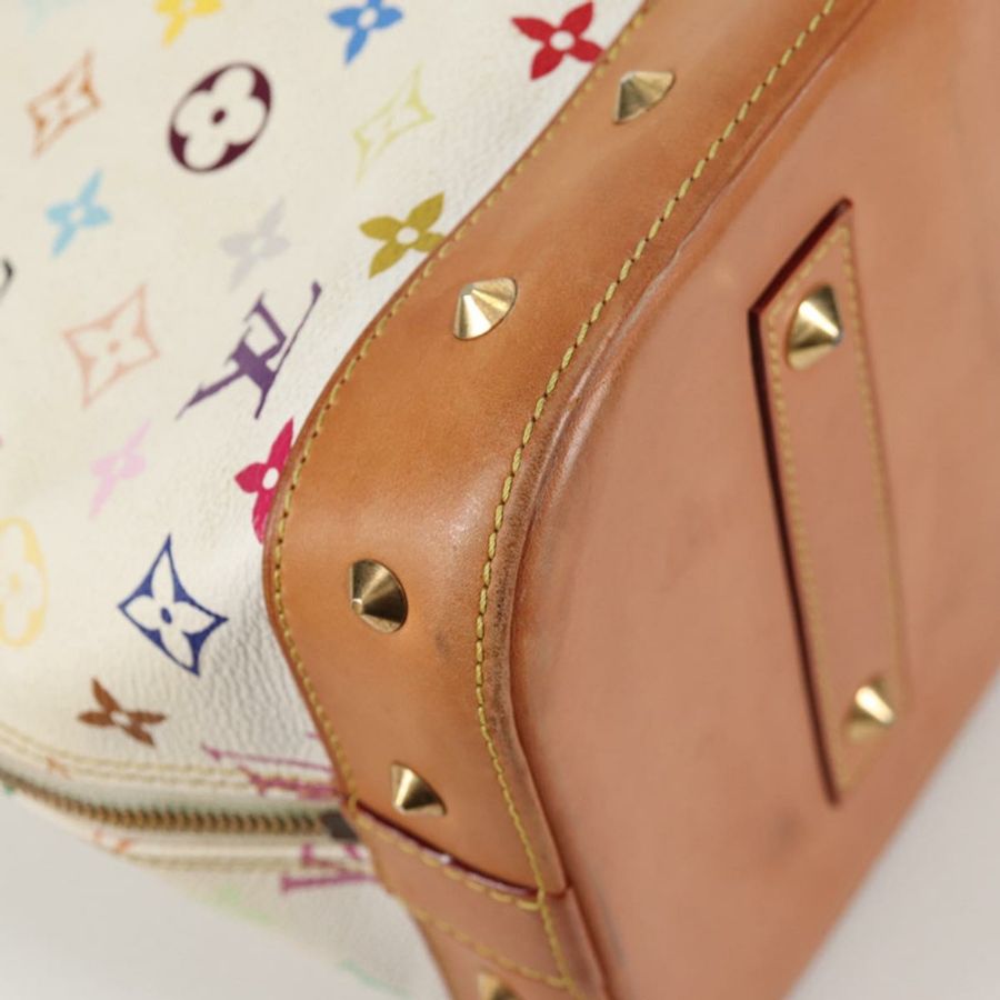 【日本直送】路易威登 Monogram Multicolor Alma GM 手提包 白色 M40441 LV 正品 141457V-16