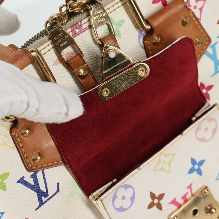 【日本直送】路易威登 Monogram Multicolor Alma GM 手提包 白色 M40441 LV 正品 141457V-19