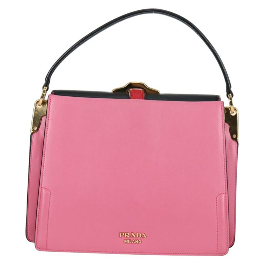 【日本直送】PRADA Bell 手提包 皮革 兩用 粉金配色 正品 141818M-1