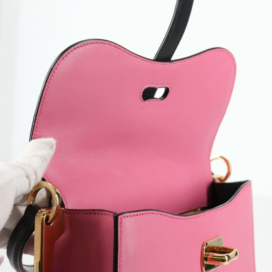 【日本直送】PRADA Bell 手提包 皮革 兩用 粉金配色 正品 141818M-18