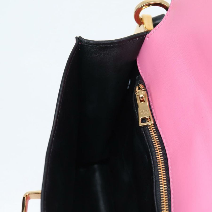 【日本直送】PRADA Bell 手提包 皮革 兩用 粉金配色 正品 141818M-21