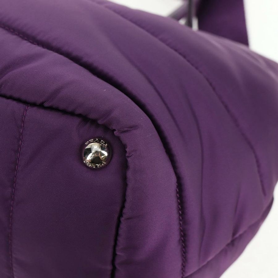 【日本直送】PRADA 尼龍雙肩包 紫色金色 正品 138073M-18