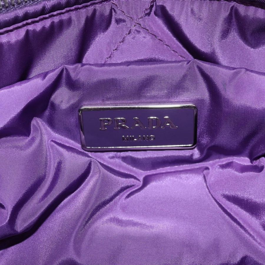【日本直送】PRADA 尼龍雙肩包 紫色金色 正品 138073M-23