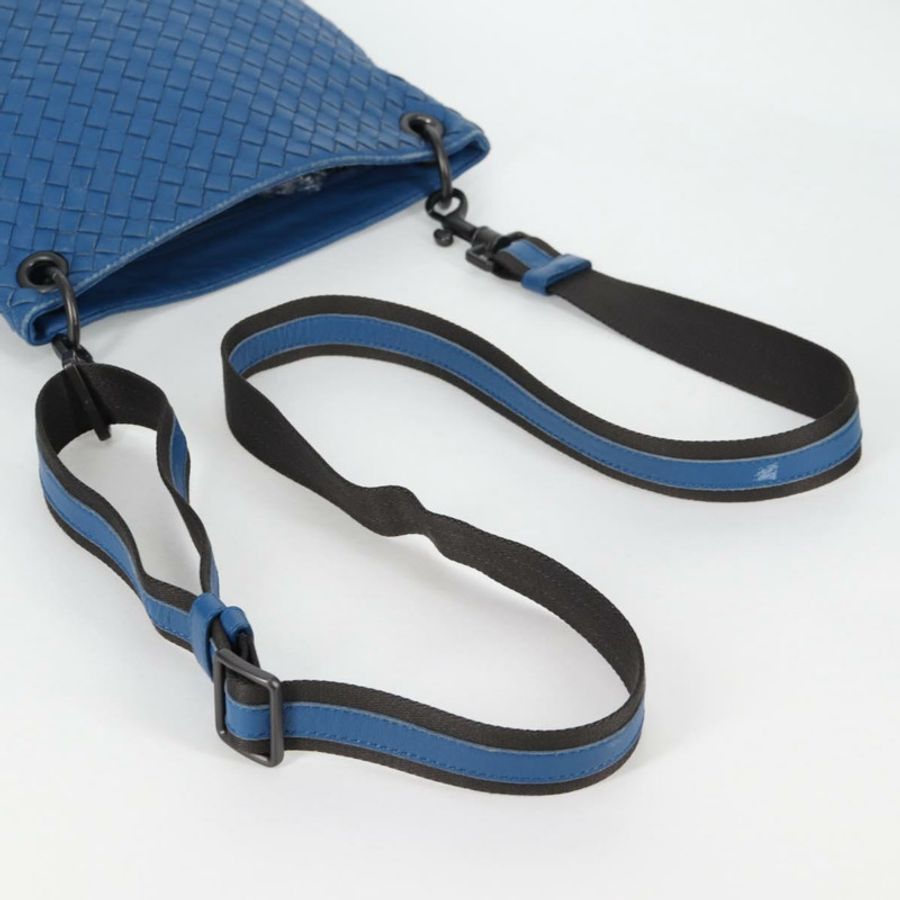 【日本直送】BOTTEGA VENETA INTRECCIATO 單肩包皮革藍正品 142212V-8
