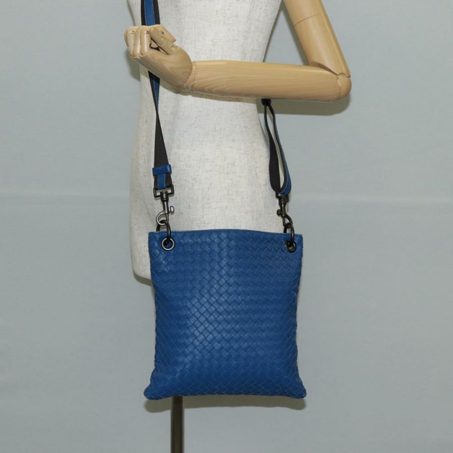 【日本直送】BOTTEGA VENETA INTRECCIATO 單肩包皮革藍正品 142212V-22