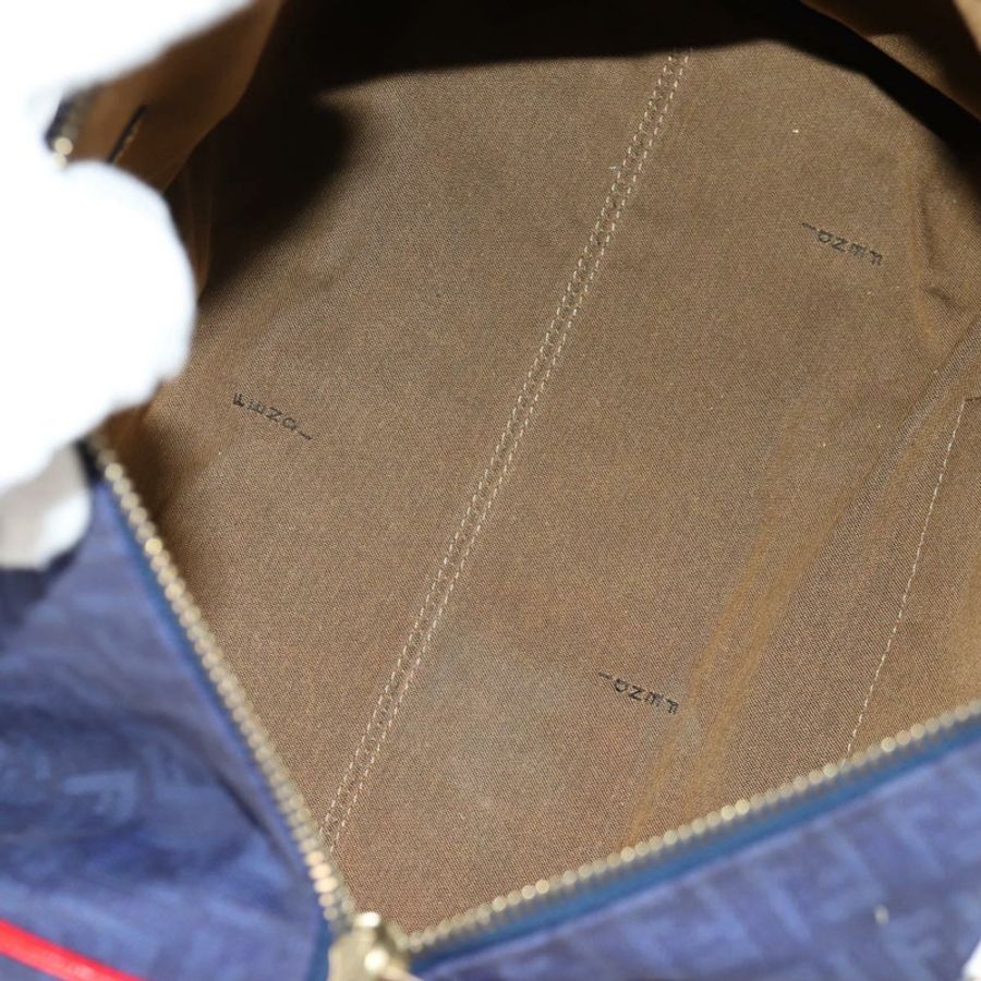 【日本直送】FENDI Zucchino帆布波士頓包 海軍藍 金 正品 141159V-10