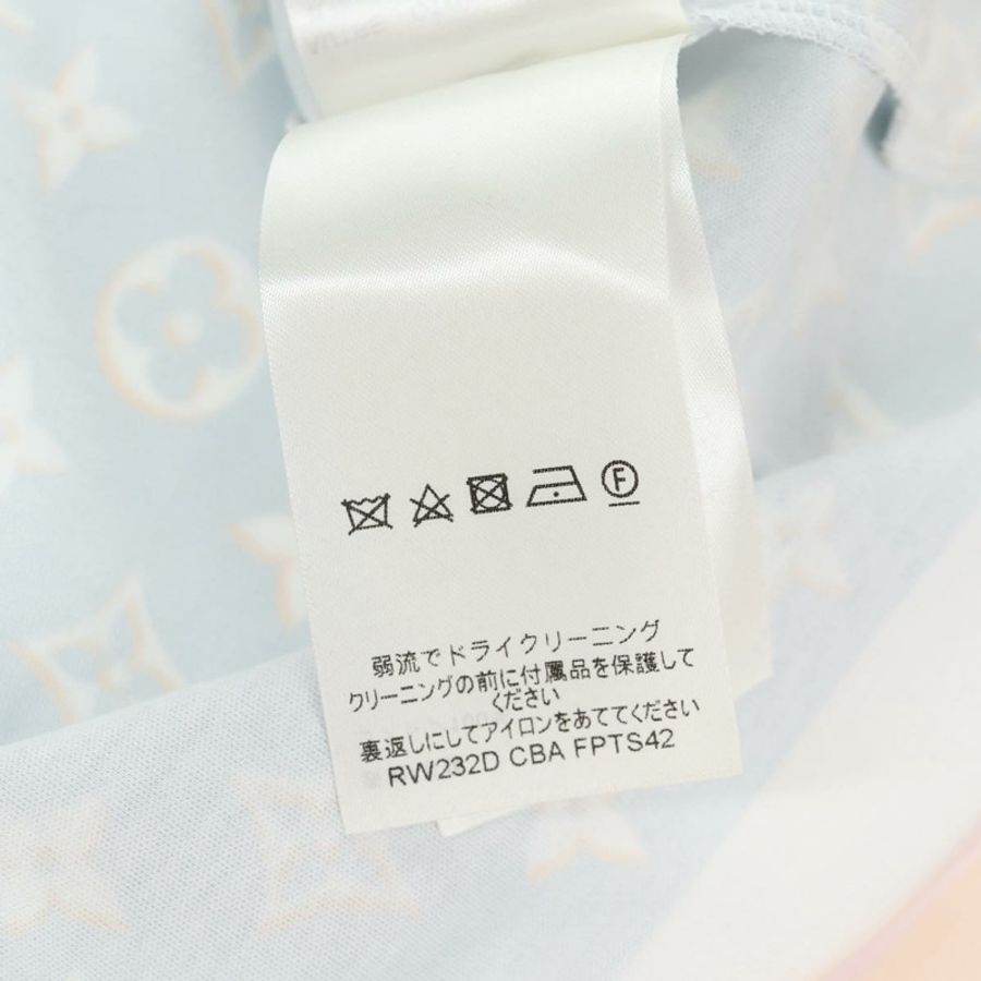 【日本直送】路易威登 Monogram 短袖T卹,純棉,淺藍色,LV正品,貨號136319M-10